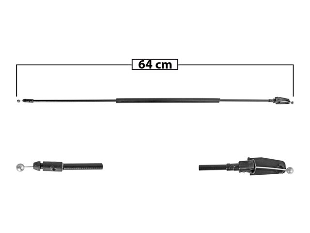 Chicote Cofre Vw Jetta 11-18  64Cm Parte Frontal Sin Manija