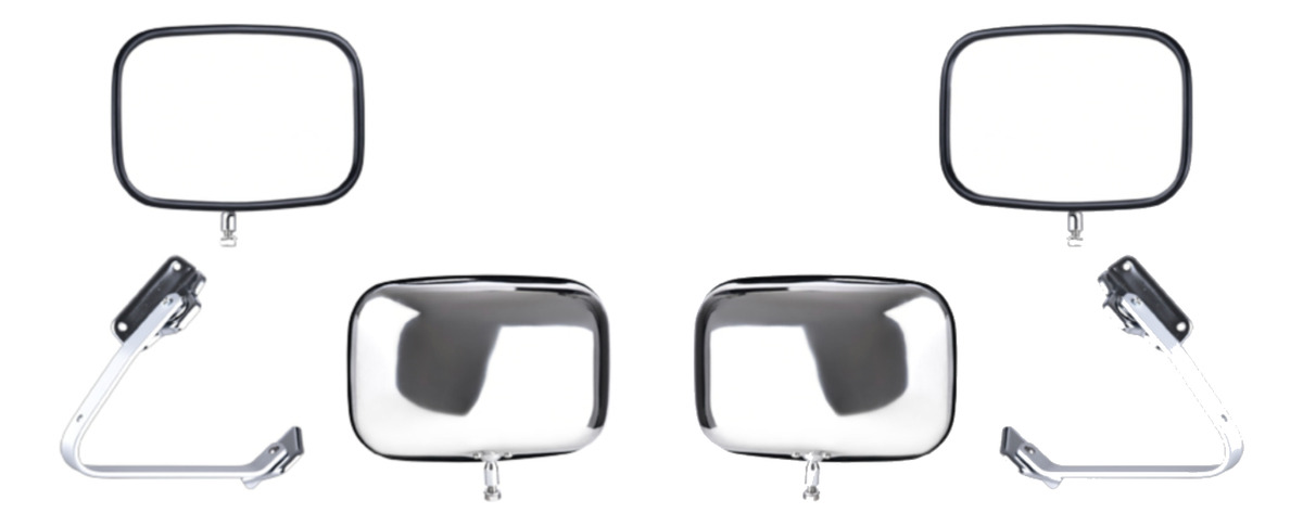 Par Espejos Fd F-150 Base 4.8 2P Acero Inoxidable 1987-1991