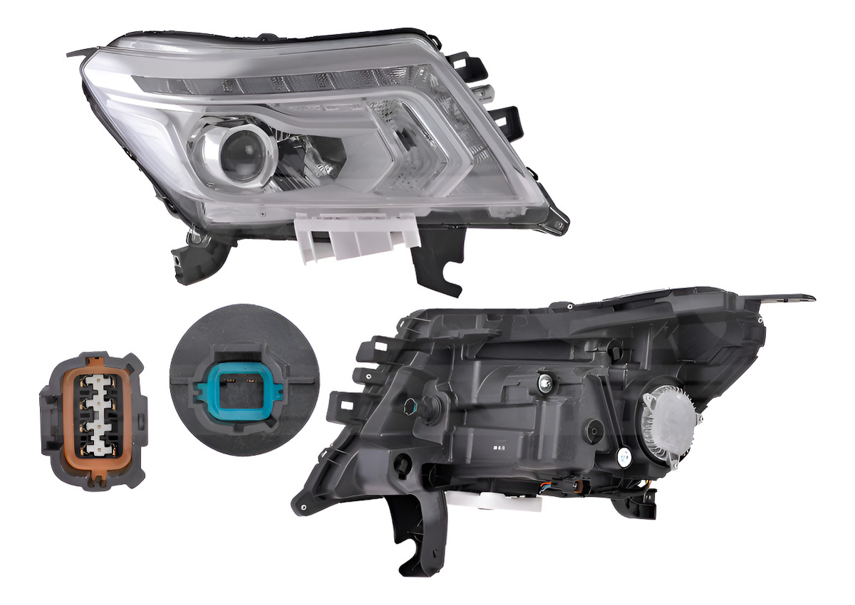 Faro Ns Np300/Frontier 2016 2017 2018 Fondo Cromado C/Leds Tyc Der