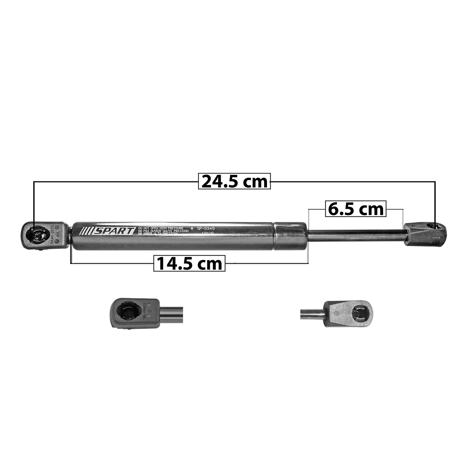 Amortiguador Cofre Fd Explorer 95-01  24.5 Cm 14.5 Cm 6.5 Cm Entrada Tipo 9 Entrada 2 Tipo 18 159.61 173.1 9349 Spart