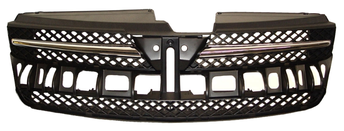 Parrilla Negra Con Moldura Cromada