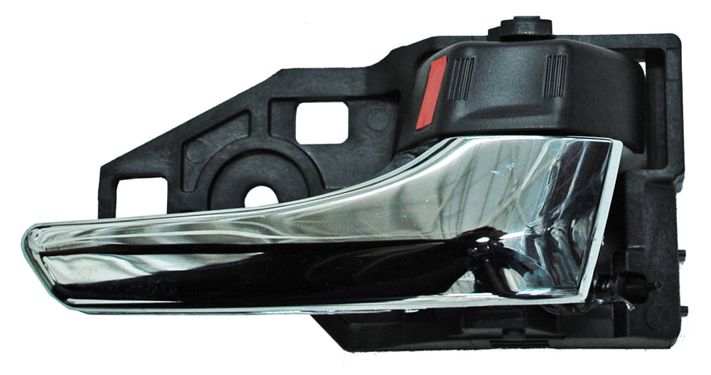 Manija Interior Seguro Negra-Cromada Trasera-Delantera Derecha