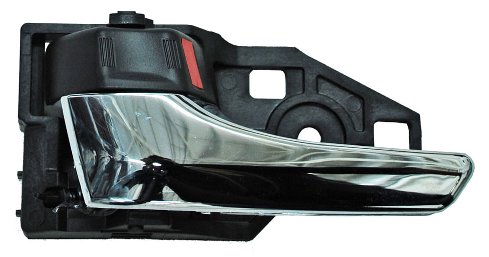 Manija Interior Seguro Negra-Cromada Trasera-Delantera Izquierda