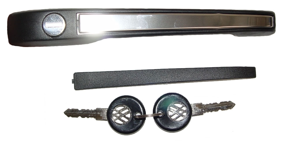 Manija Exterior Negra Con Llave Del Izquierdo