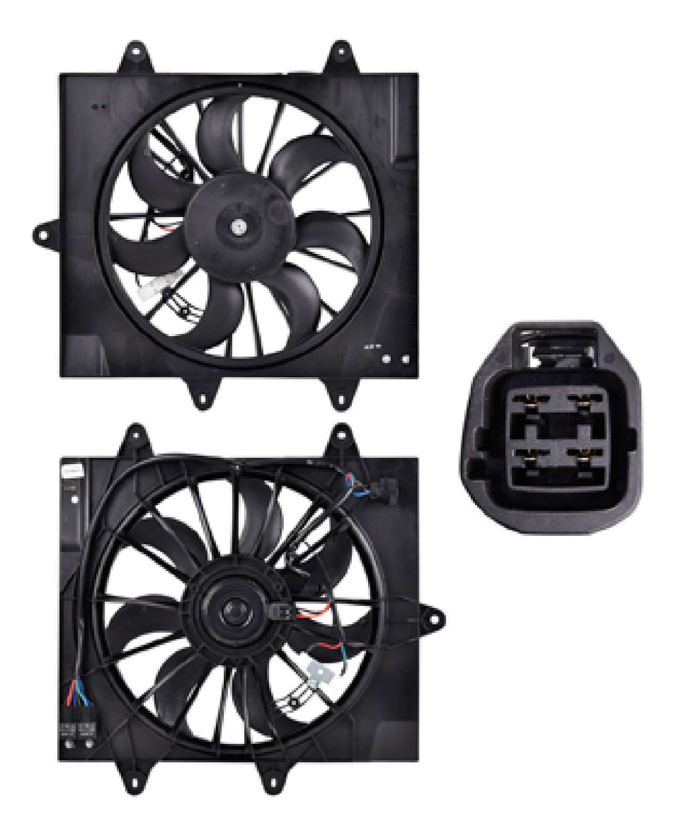 Motoventilador Cr Pt Cruiser 2006 2007 2008 2009 2010 L4 2.4 Lts S/Turbo P/Rad Sencillo Completo 4 Terminales Ty