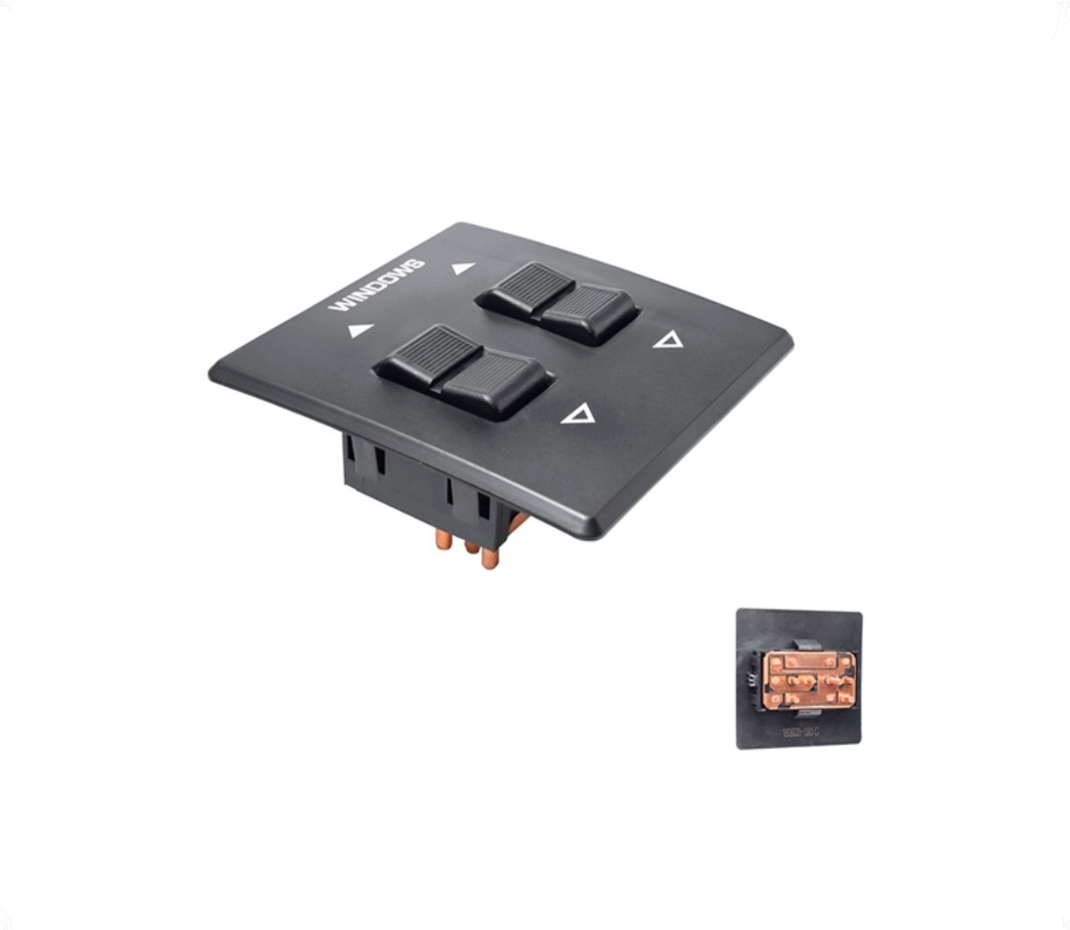 Control Electrico Cv Astro  Gm Safari Van 85-94  De Elevador 6 Pins 2 Teclas Negro 12Vcc Tipo Original