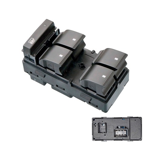 Control Electrico Cv Cheyenne 07-13/Hhr 09-11/Silverado 07-13/Traverse 09-16  Gm Acadia/Sierra 07-13  De Elevador 14 Pins 5 Teclas Negro 12Vcc Manijau