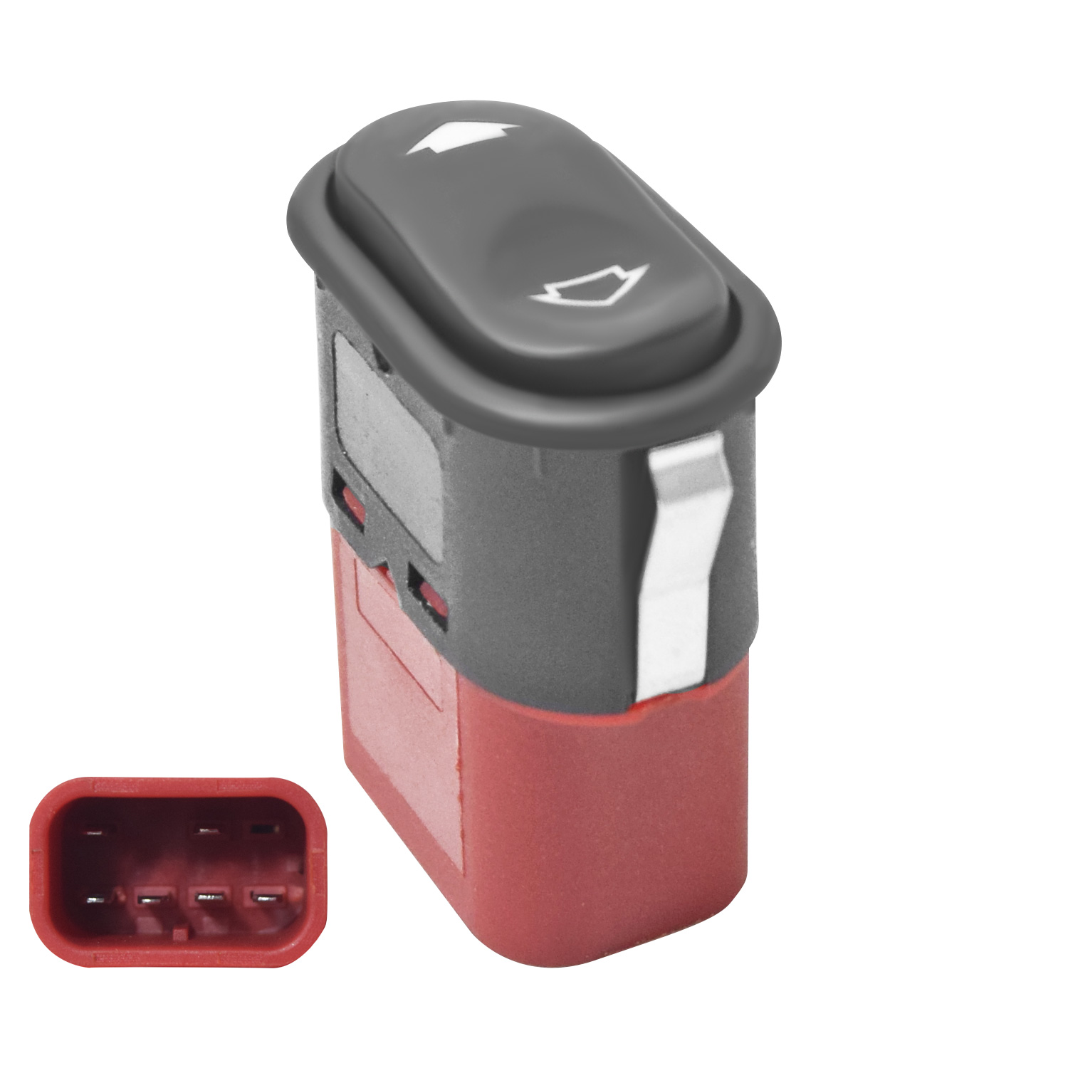 Control Electrico Fd Ecosport 04-07/Fiesta 03-10  De Elevador 6 Pins 1 Tecla Negro 12Vcc Manijauto