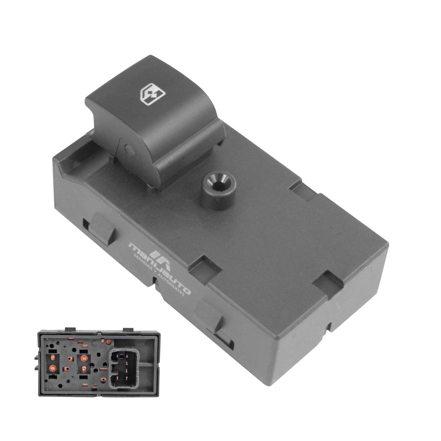 Control Electrico Cv Sonic 12-17/Trax 13-19/Spark 11-18  De Elevador 6 Pins 1 Tecla Negra 12Vcc Manijauto Trasera Derecha/Izquierda