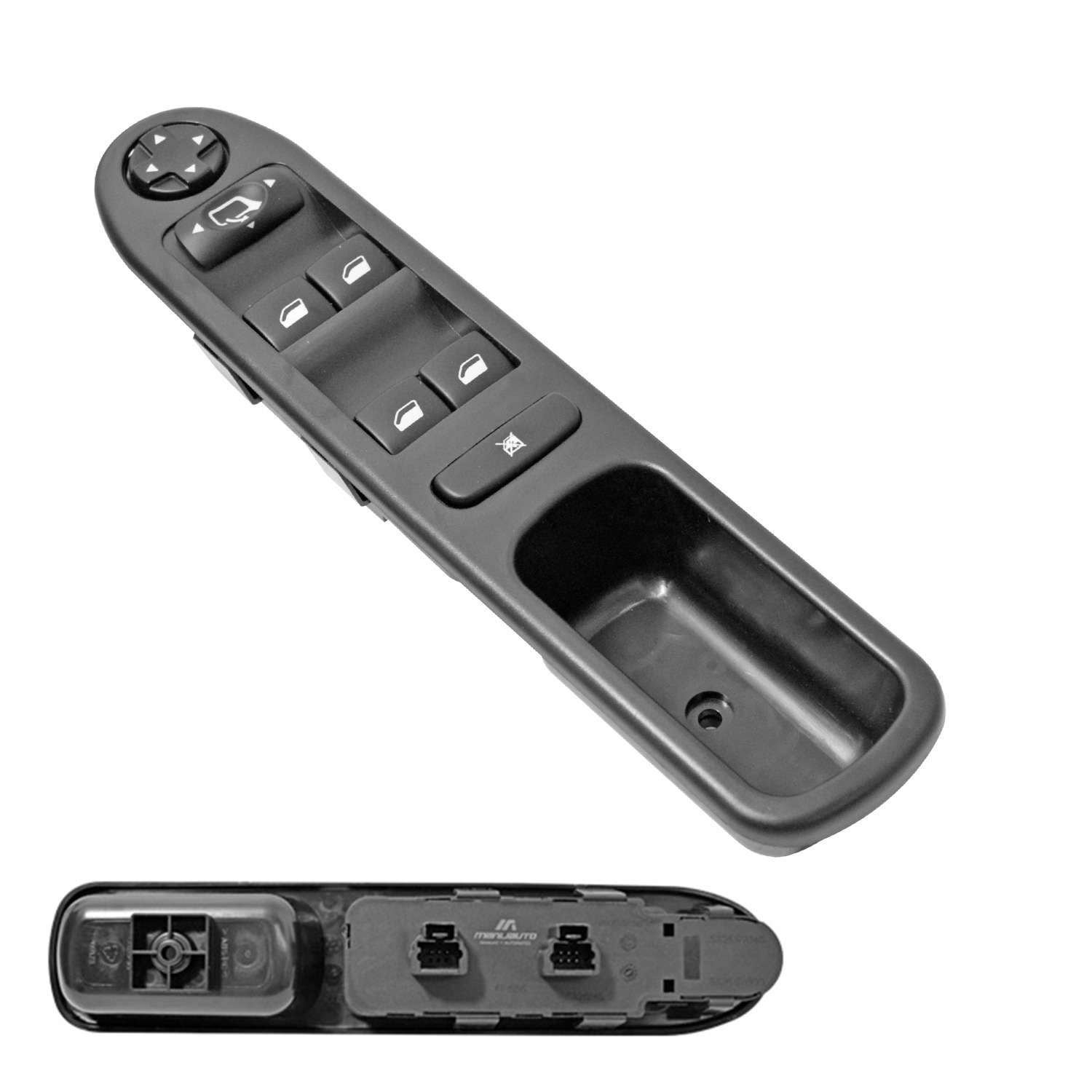 Control Electrico Pg 307 Cc 03-08/307 Sedan/Hatchback 02-12  De Elevador 9 Pins 7 Teclas Negro 12Vcc Manijauto