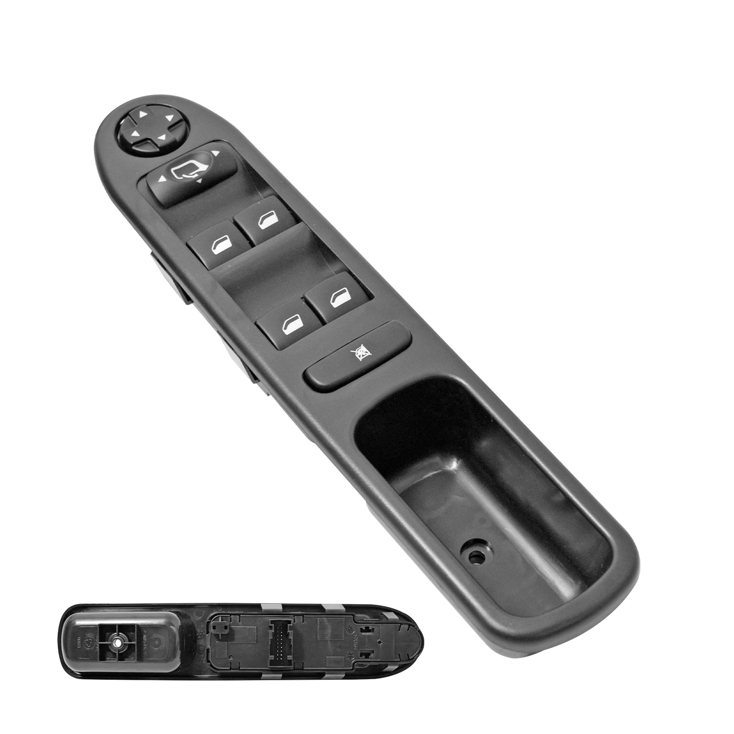 Control Electrico Pg 207 Hatchback 12-13  De Elevador 18 Pins 7 Teclas Negro 12Vcc Manijauto