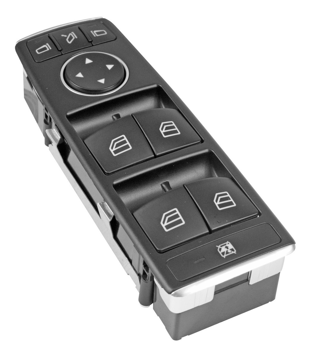 Control Electrico Mc Ml 350/500/63 12-16  De Elevador 3 Pins 9 Teclas Negro Filo Cromado Para Espejos Autoabatibles 12Vcc Manijauto