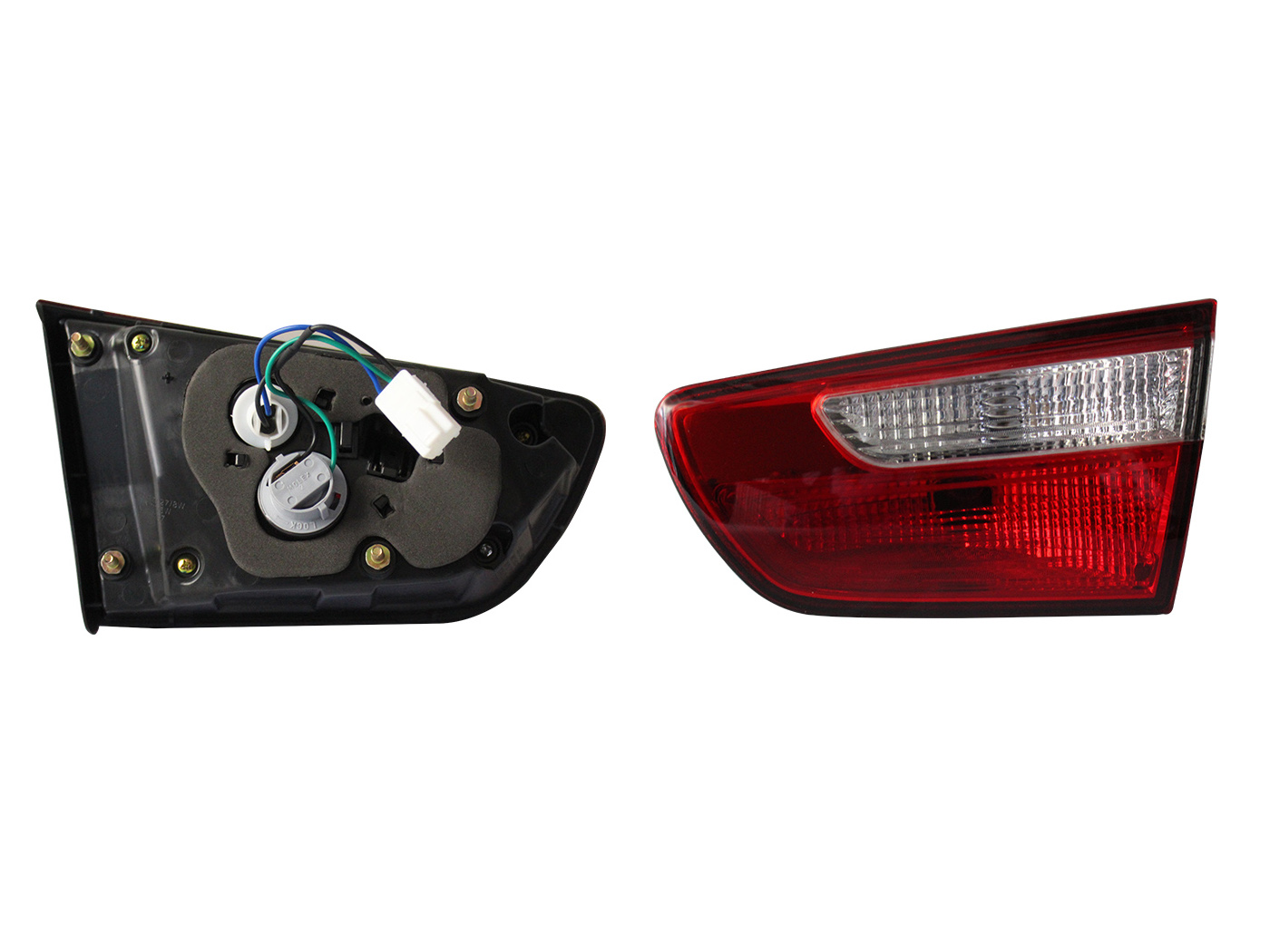 Calavera Der Int C/Arnes 4Ptas (Rojo/Blanco) Kia Rio Sedan 2016 2017