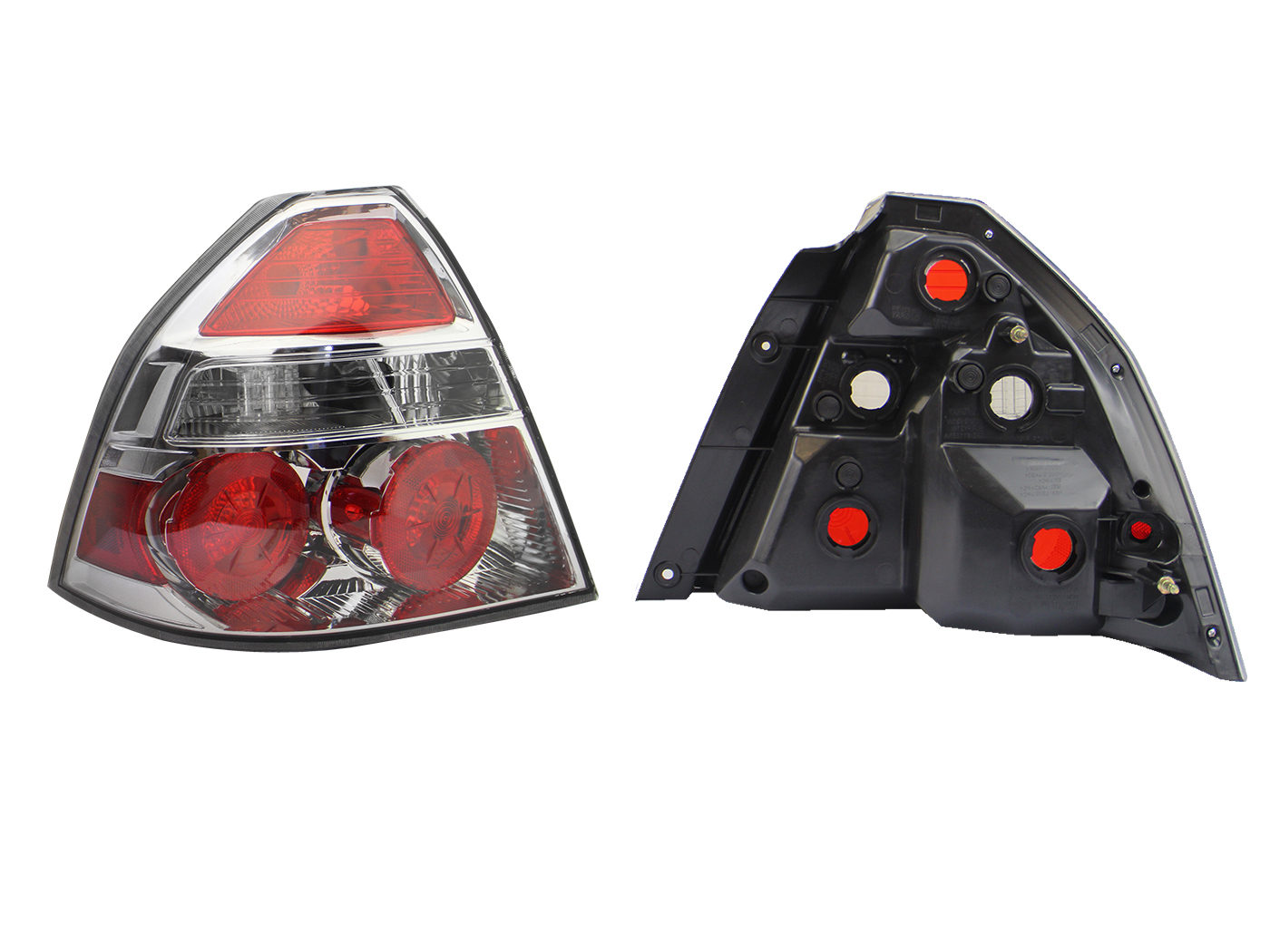 Calavera Izq S/Arnes F/Cromado C/Micas Rojas (Aveo 2017) Chevrolet Aveo 2007 2011