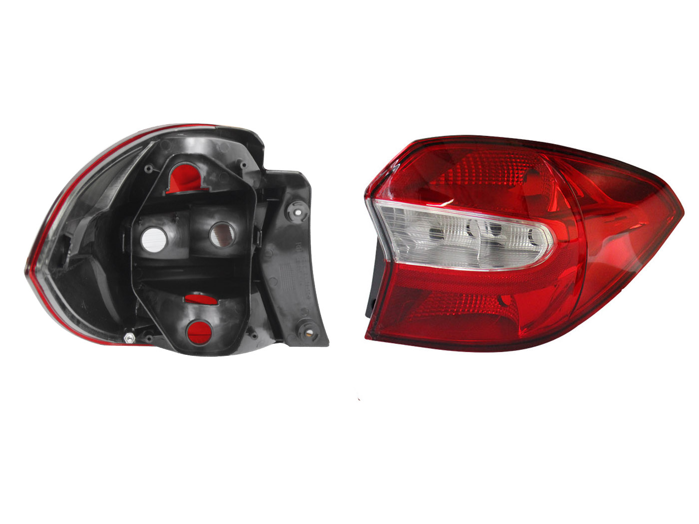 Calavera Der S/Arnes 4Ptas (Rojo/Blanco) Ford Figo Sedan 2016 2018