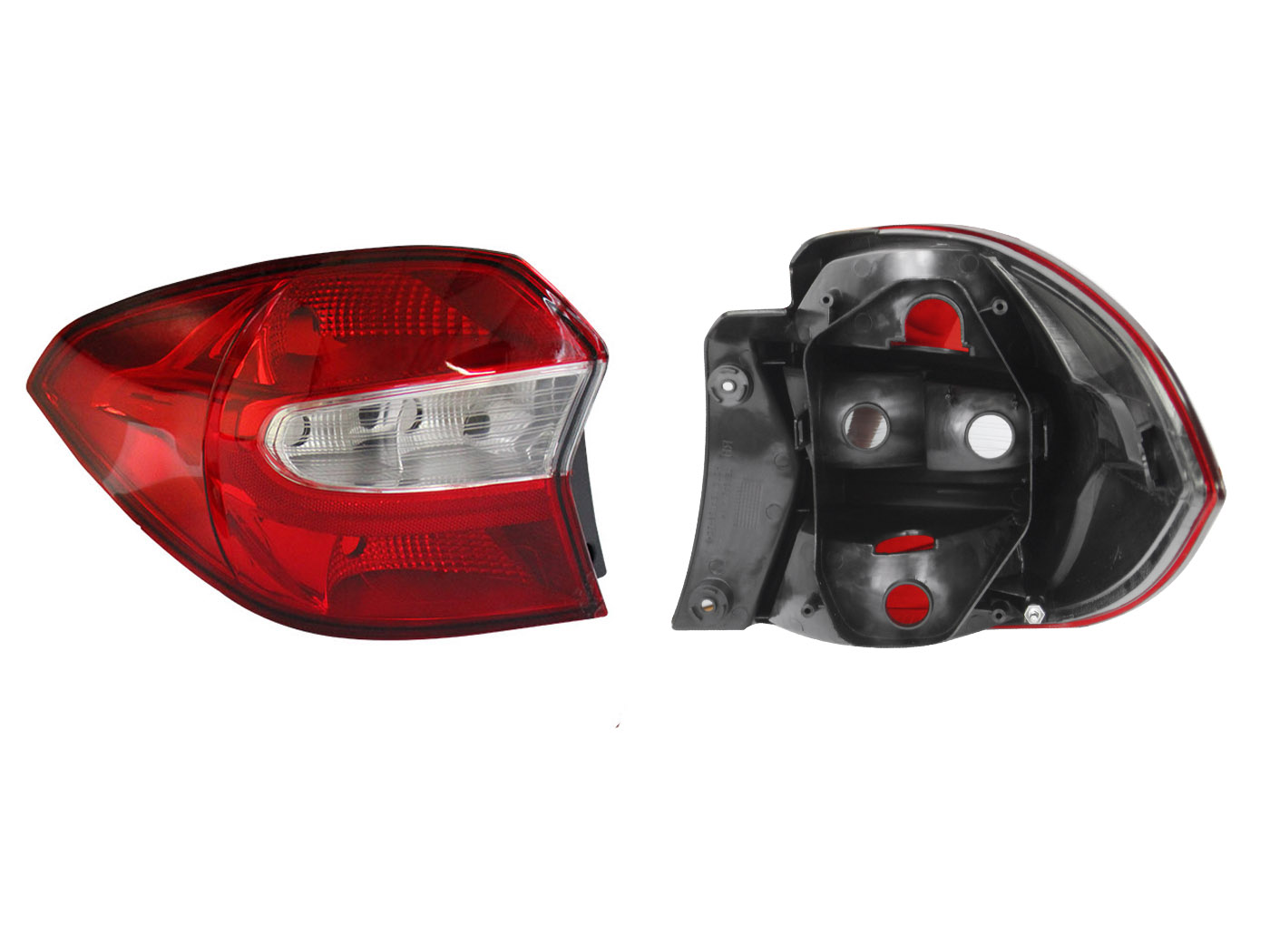 Calavera Izq S/Arnes 4Ptas (Rojo/Blanco) Ford Figo Sedan 2016 2018