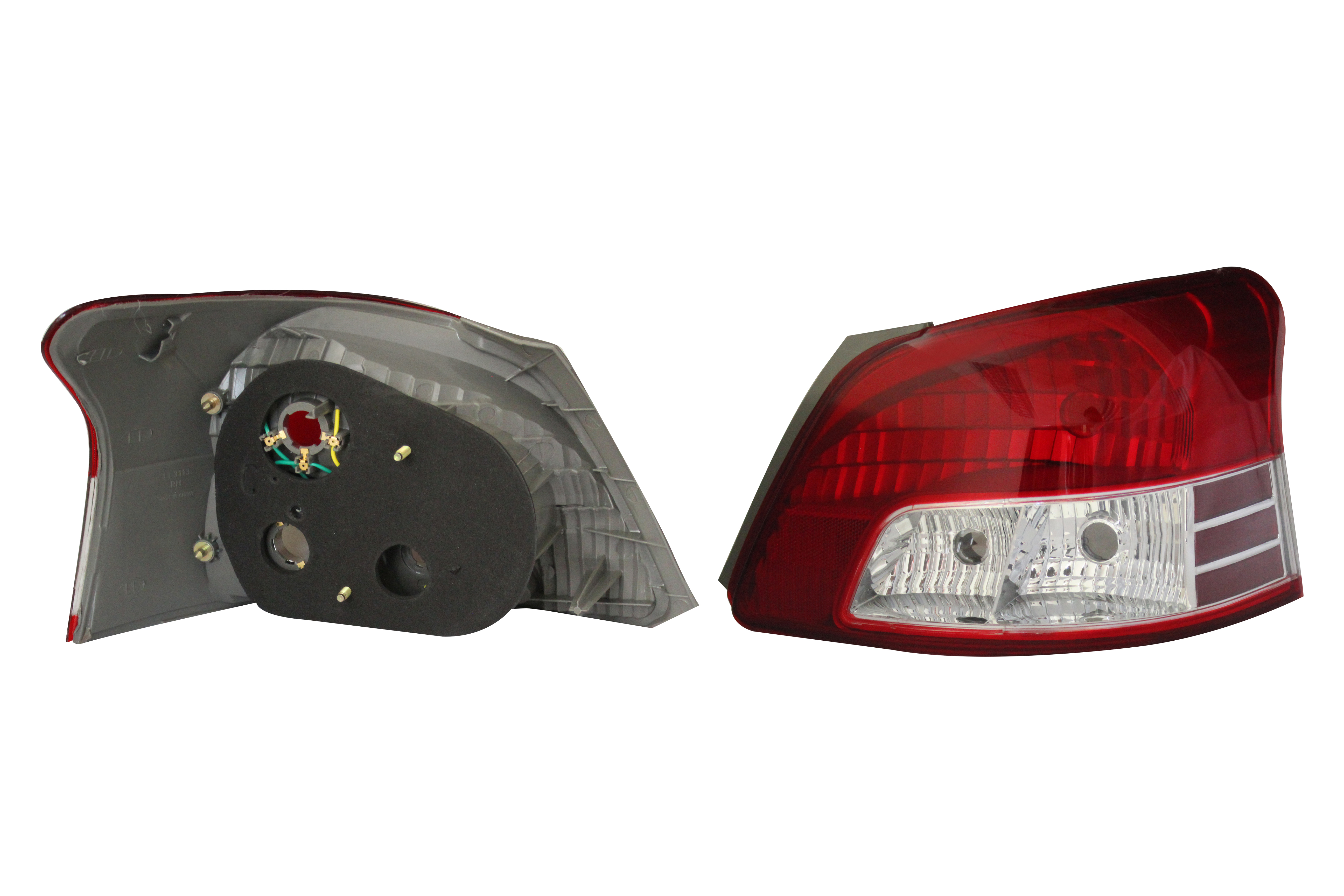 Calavera Der S/Arnes 4Ptas (Rojo/Blanco) Toyota Yaris Sedan 2006 2015