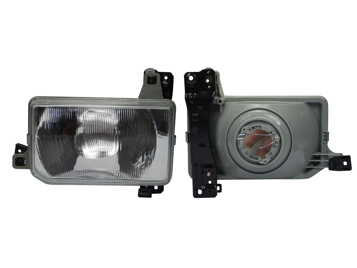 Faro Izq F/Cromado Rayado C/Base C/Ajuste Nissan 720 1992 1993