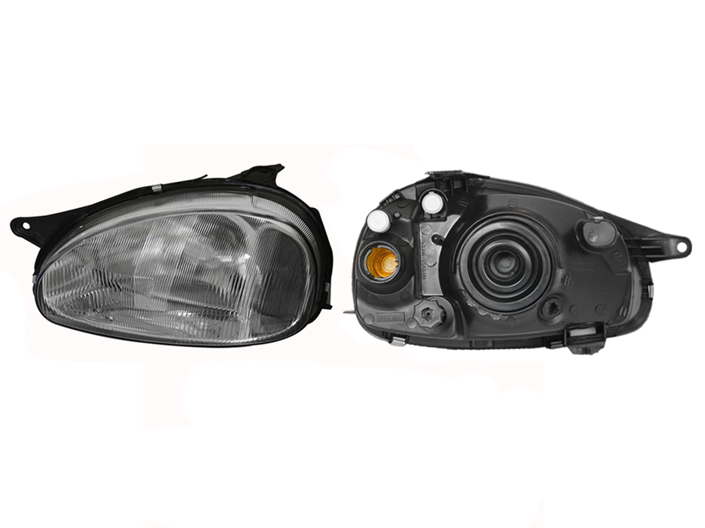 Faro Izq F/Cromado Rayado Vidrio 3-4-5Ptas Chevrolet Chevy 1994 2000