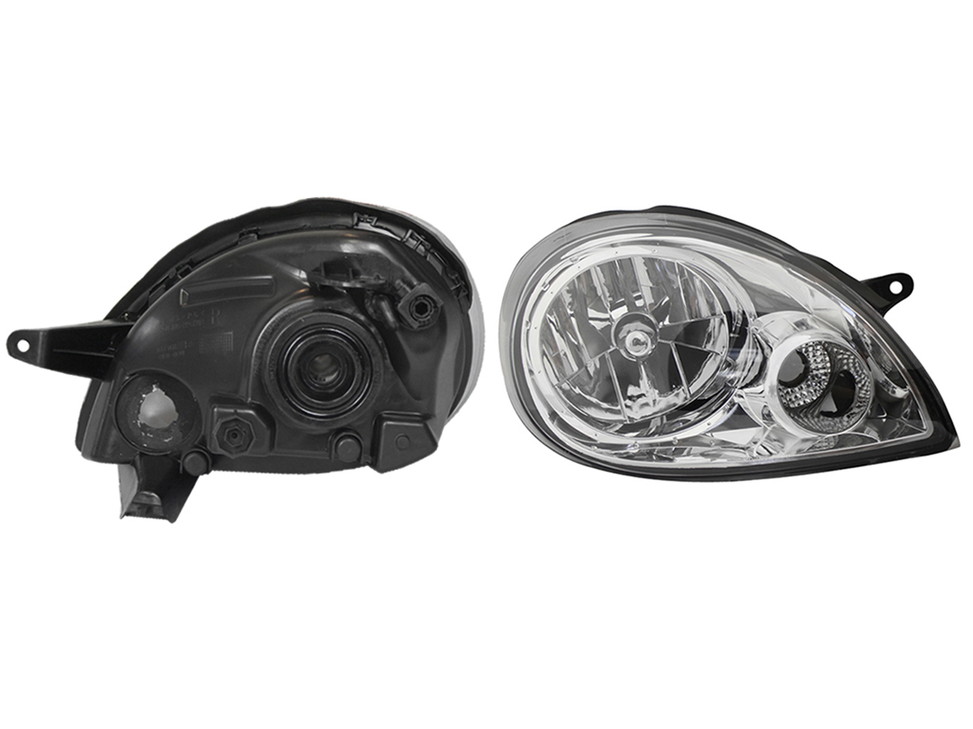 Faro Der Fondo Cromado 3-4-5Ptas Chevrolet Chevy C-2 2004 2008