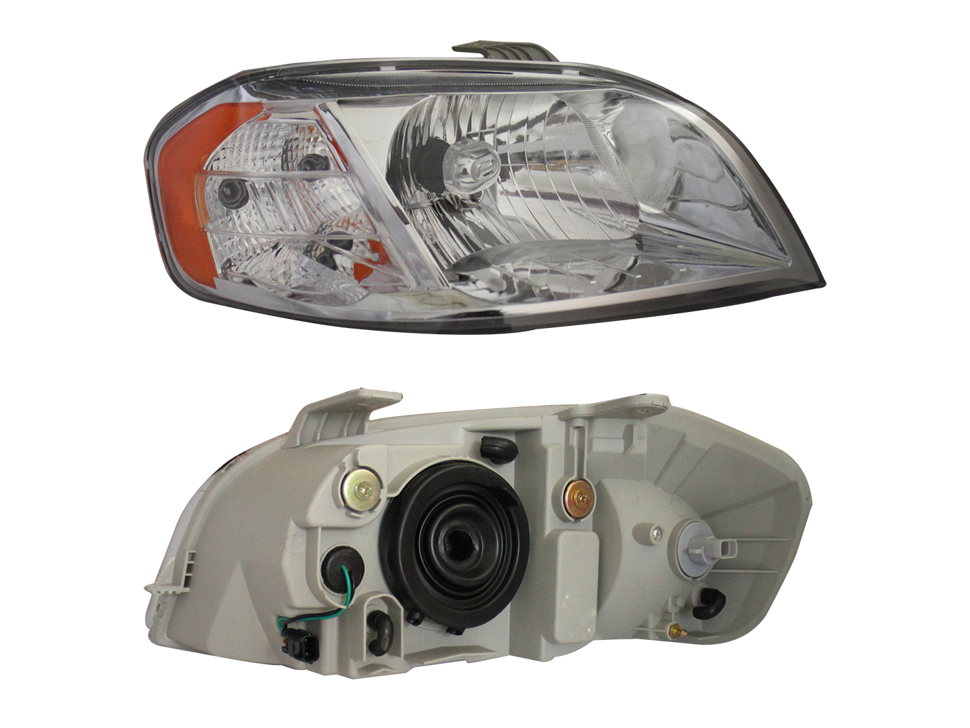 Faro Der F/Cromado C/Mica Ambar (Pt G3 06-09) Chevrolet Aveo 2007 2011