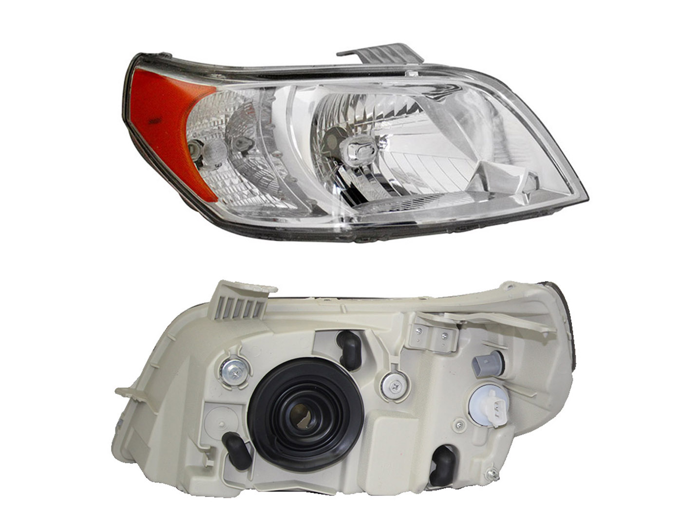 Faro Der F/Cromado C/Mica Ambar Chevrolet Aveo 2012 2017