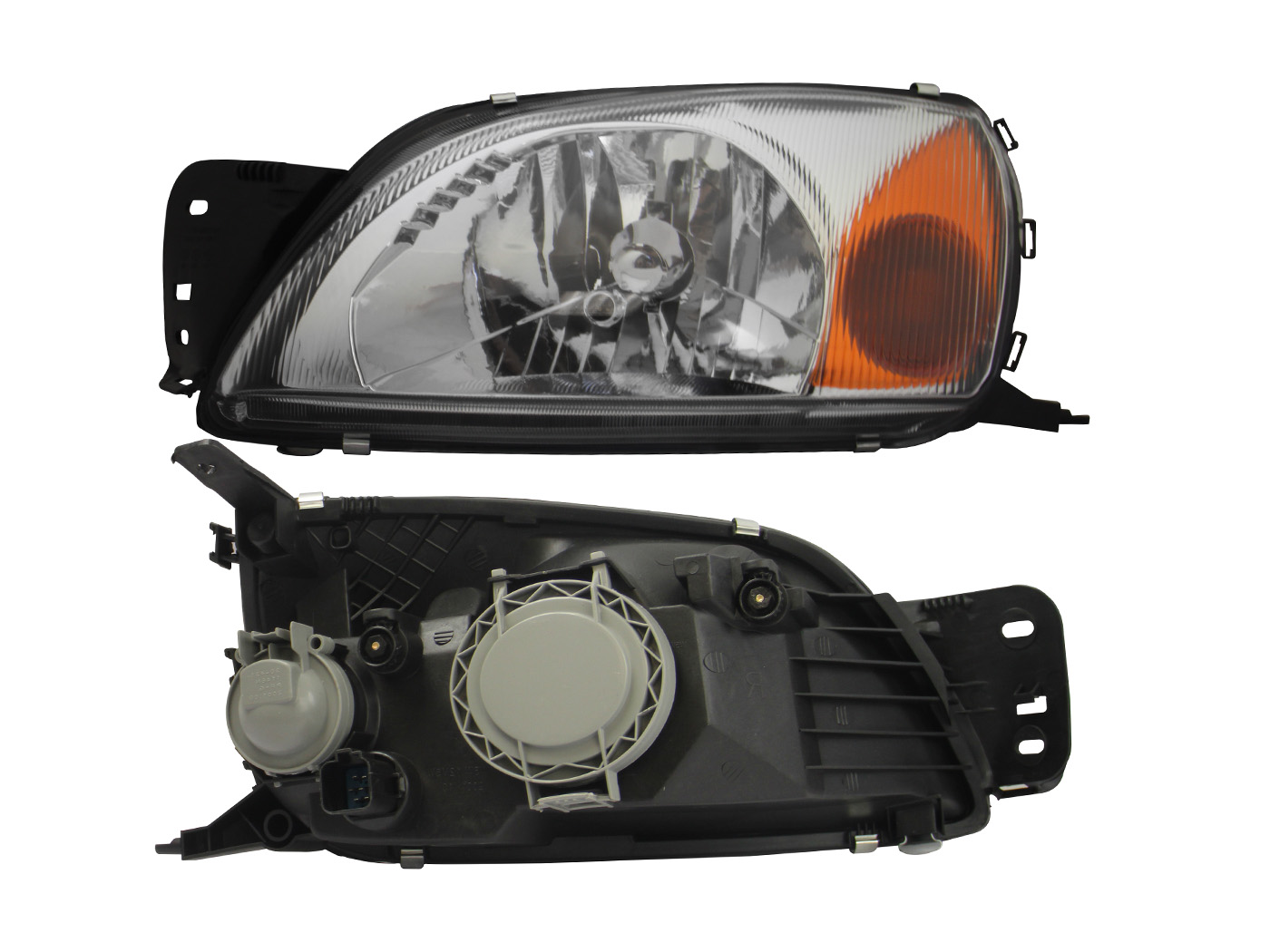 Faro Izq F/Cromado C/Cuarto Ambar C/Base (Fiesta/Courier 01-10) Ford Fiesta Ikon 2001 2007