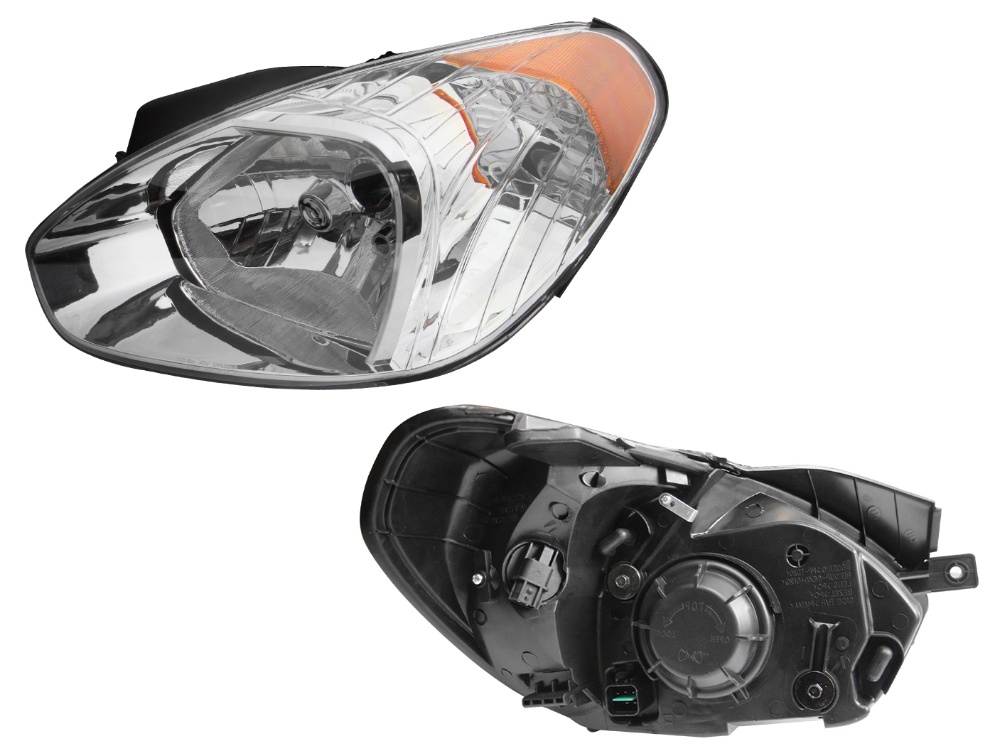 Faro Izq F/Cromado C/Mica Ambar Chrysler / Dodge Attitude 2006 2011