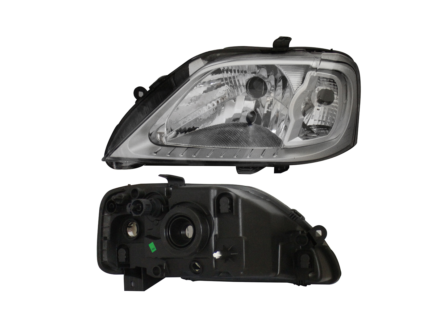 Faro Izq F/Cromado Liso C/Cuarto Rayado Nissan Aprio 2008 2010