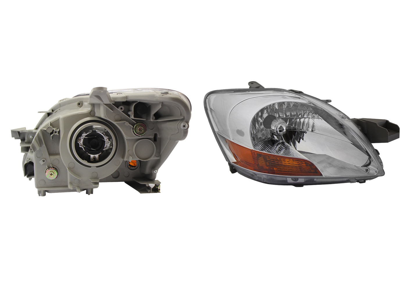 Faro Der F/Cromado C/Mica Ambar 4Ptas Toyota Yaris Sedan 2006 2015