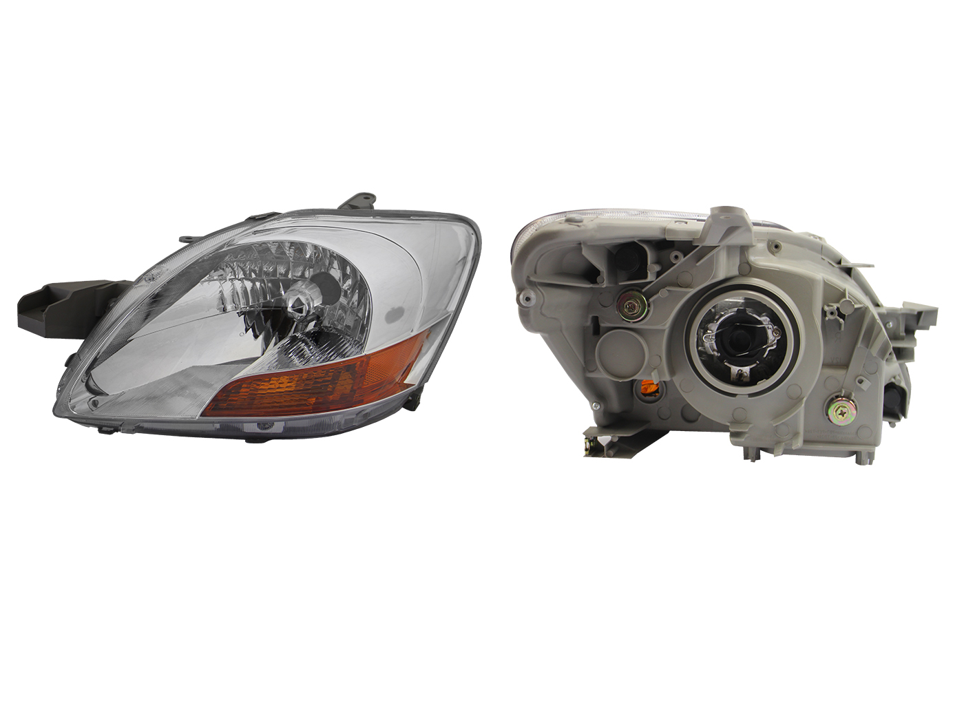 Faro Izq F/Cromado C/Mica Ambar 4Ptas Toyota Yaris Sedan 2006 2015