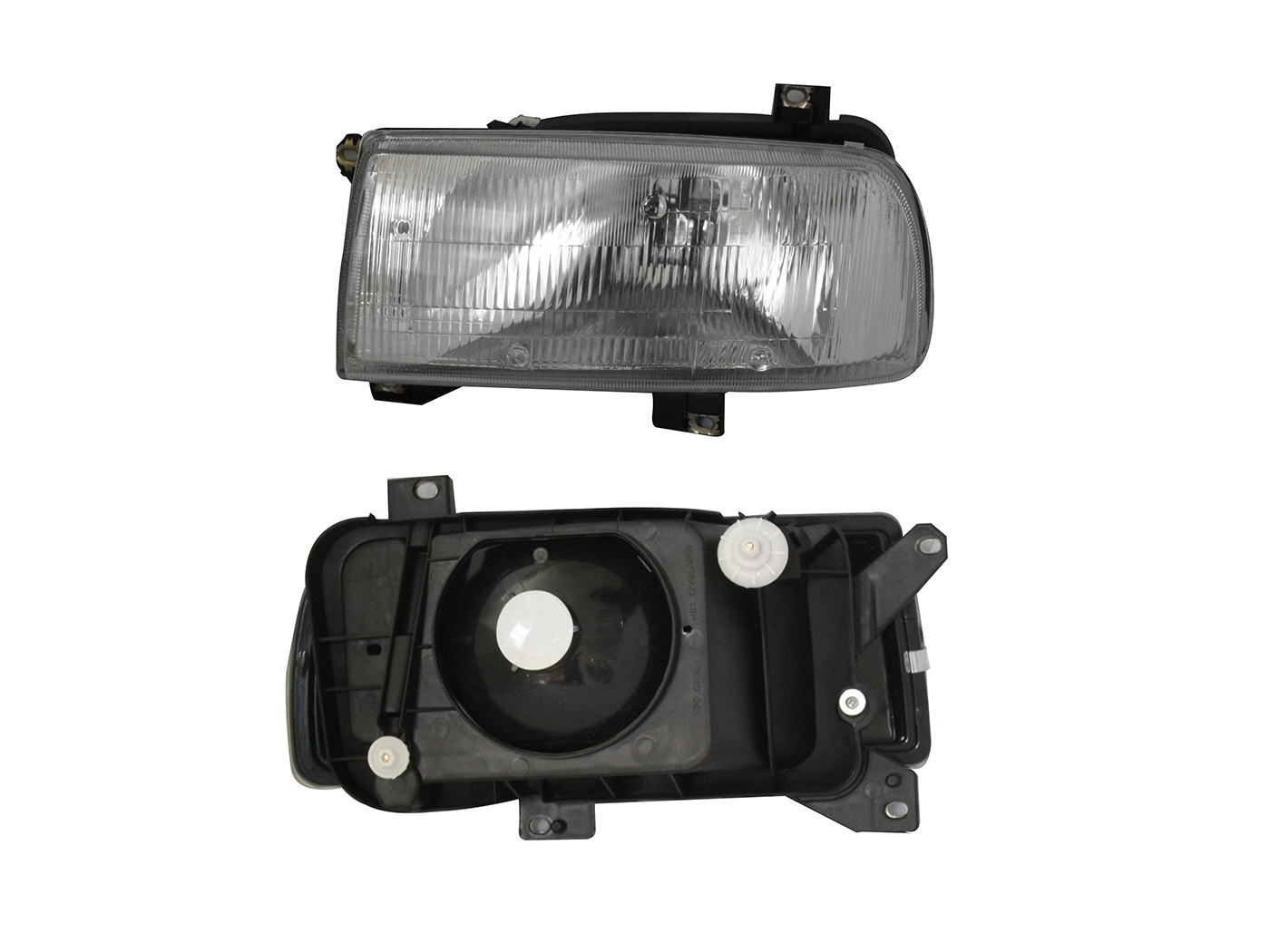 Faro Der F/Cromado C/Base Plastico Vidrio Rayado Volkswagen Jetta A3 1993 1998