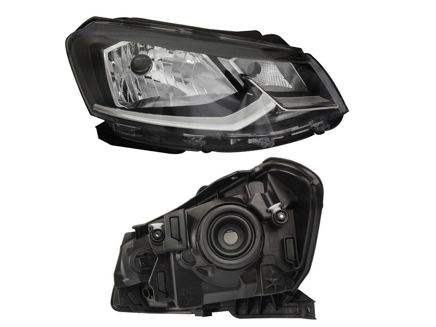 Faro Der F/Negro C/Filo Cromo (Sedan/H-Back) Volkswagen Gol 2017 2018