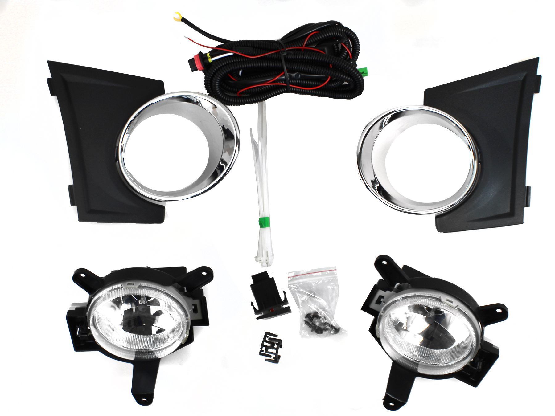 Kit Faro Aux C/Cables C/Rejillas Filo Cromo C/Focos Chevrolet Spark 2011 2012