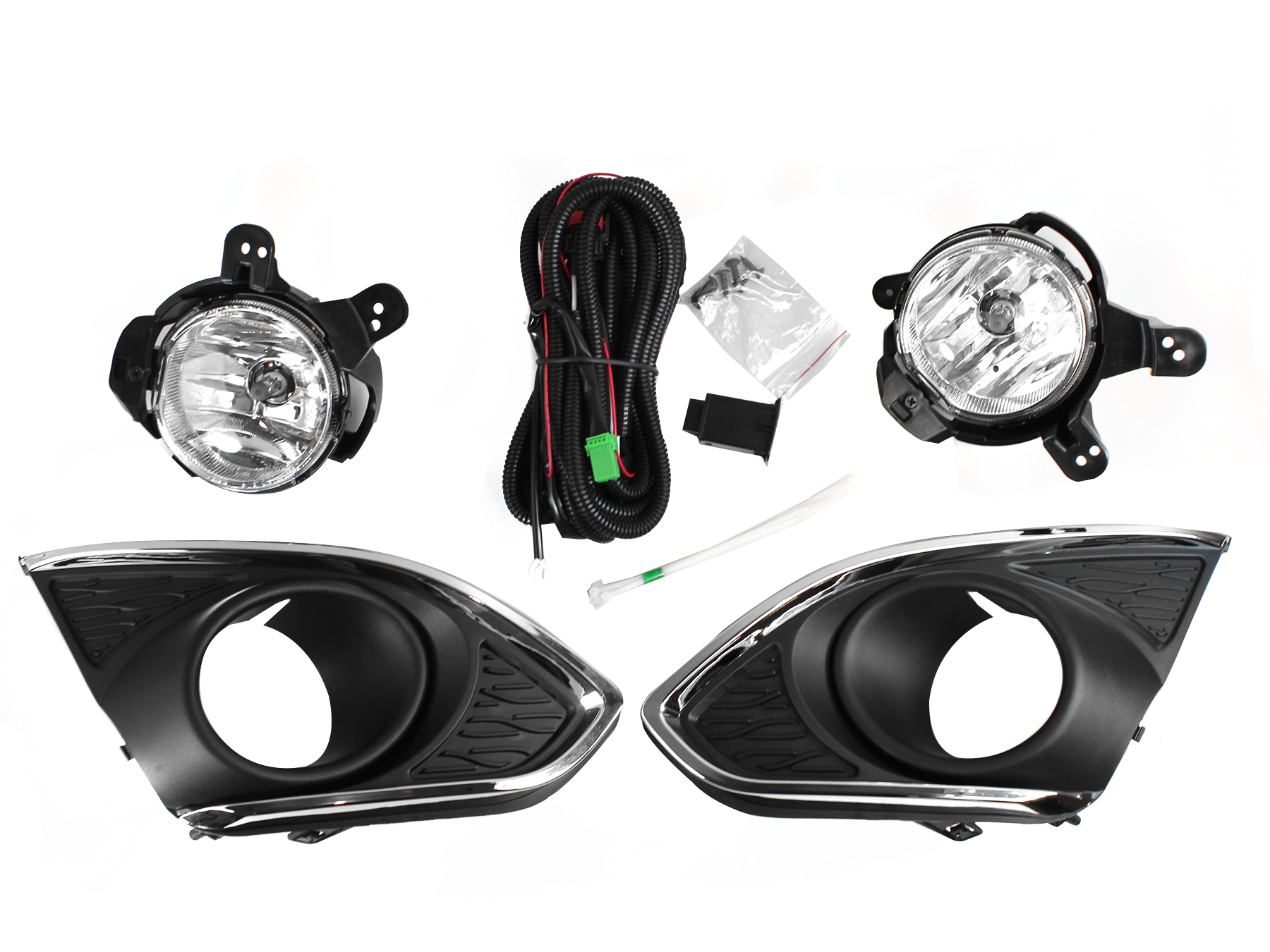 Kit Faro Aux C/Cables C/Rejillas Filo Cromo C/Focos Chevrolet Spark Classic 2013 2017