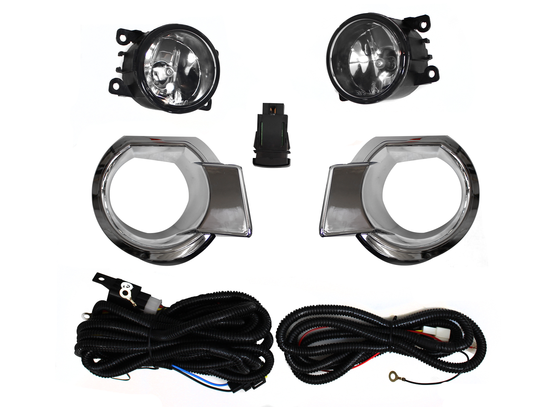 Kit Faro Aux C/Cables C/Rejillas Cromo C/Focos Ford Ranger 2013 2016