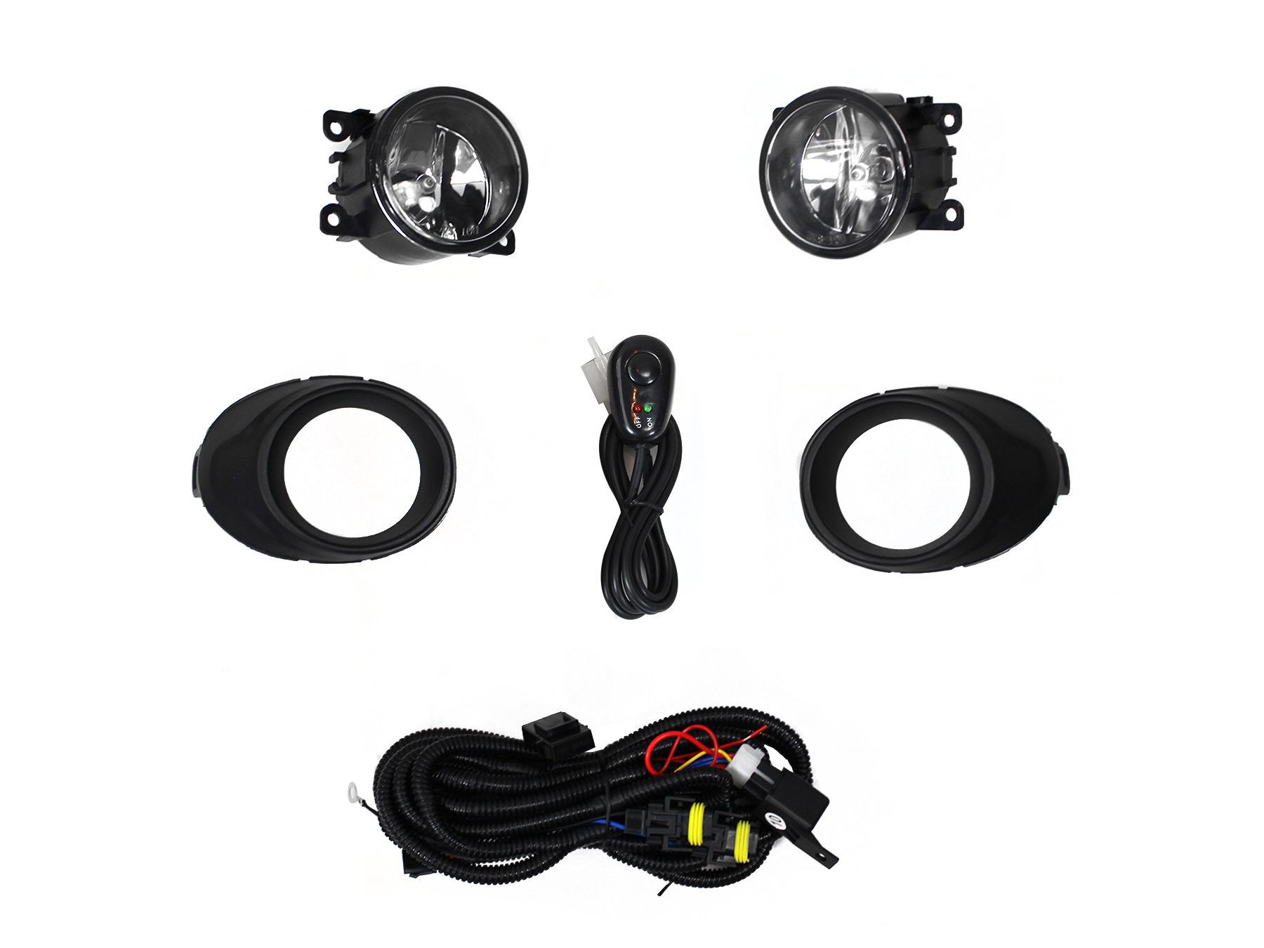 Kit Faro Aux C/Cables C/Rejillas Negras C/Focos (Sedan/H-Back) Ford Figo 2016 2018