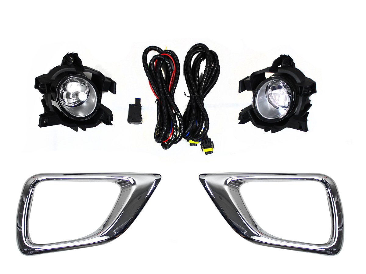 Kit Faro Aux C/Cables C/Rejillas Cromos C/Focos Nissan Np-300 Frontier (D-23) 2016 2020