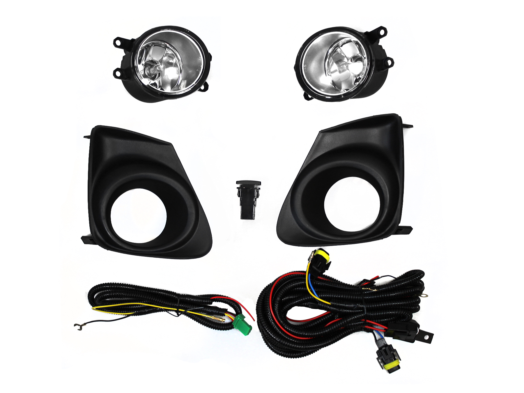 Kit Faro Aux C/Cables C/Rejillas Negras C/Focos Toyota Corolla 2011 2013