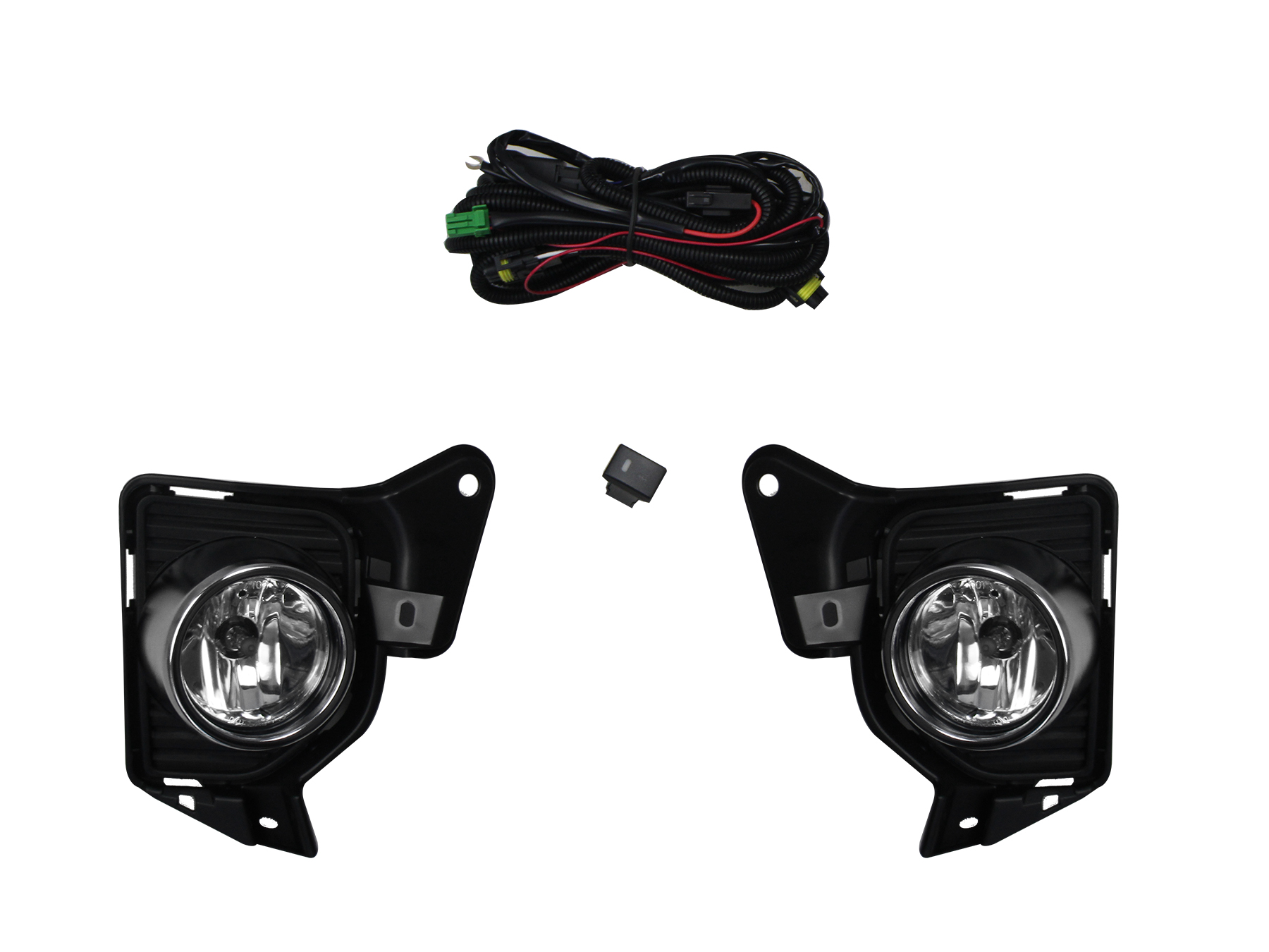 Kit Faro Aux C/Cables C/Rejillas Negras Filo Cromo C/Focos Toyota Hiace 2014 2019