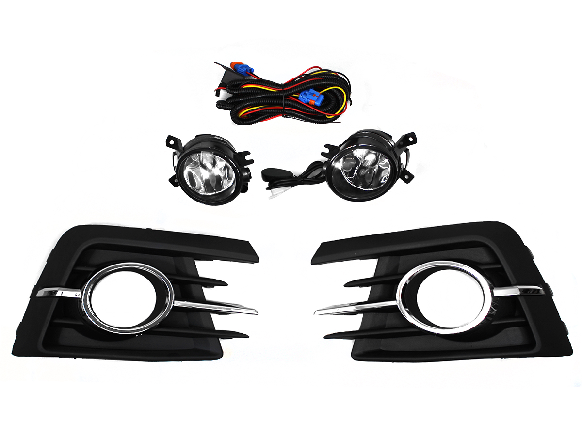 Kit Faro Aux C/Cables C/Rejillas Arillo Cromo C/Focos (Sedan/H-Back) Volkswagen Gol 2017 2018