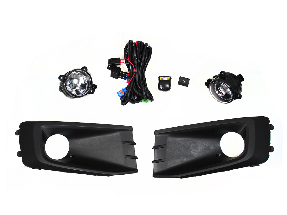 Kit Faro Aux C/Cables C/Rejillas Negras C/Focos Volkswagen Saveiro 2014 2016