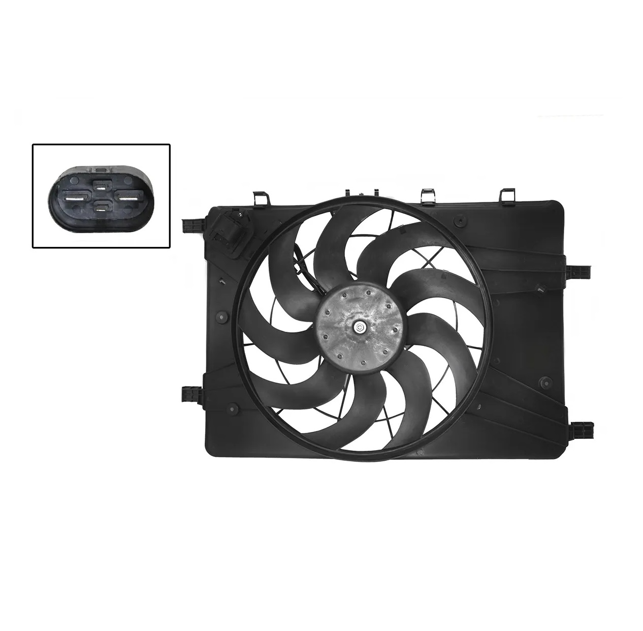 Motoventilador Completo C/Aire C/Tolva Corta C/Res 4Pin Chevrolet Cruze 1.4L/1.8L 2010 2015