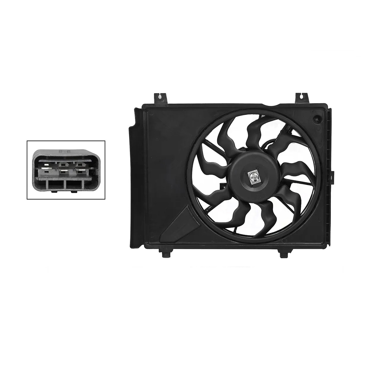 Motoventilador Completo C/S Aire C/Tolva S/Res 2Pin Chrysler / Dodge I-10 1.1L 2011 2014