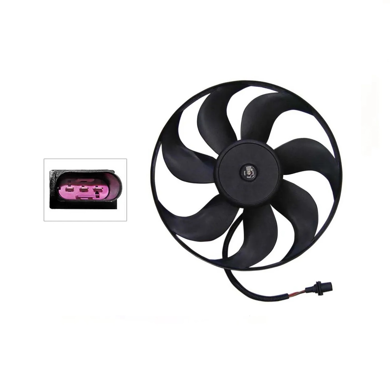 Motoventilador P/Radiador S/Tolva 3Pin (Golf A4/Ibiza-Cordoba-Leon-Toledo) Volkswagen Jetta A4/Clasico 1.8L/2.0L 1999 2015