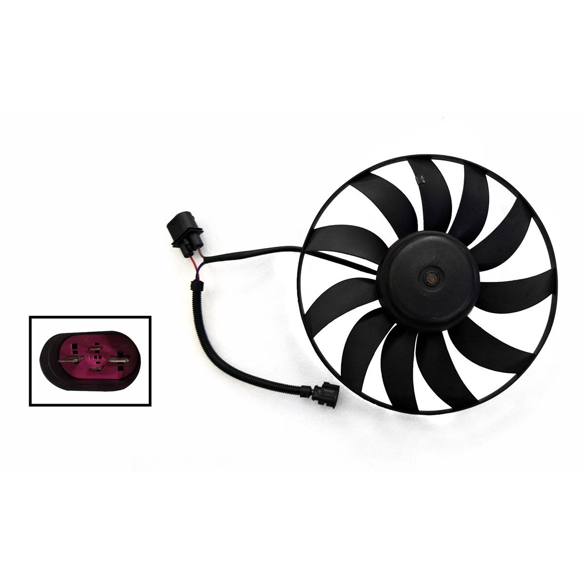 Motoventilador P/Radiador S/Tolva 2-4Pin (Caddy 2.0L 16-19) (Motor/Aspa) Volkswagen Golf A5/A6 Gti 1.9L Diesel 2008 2013