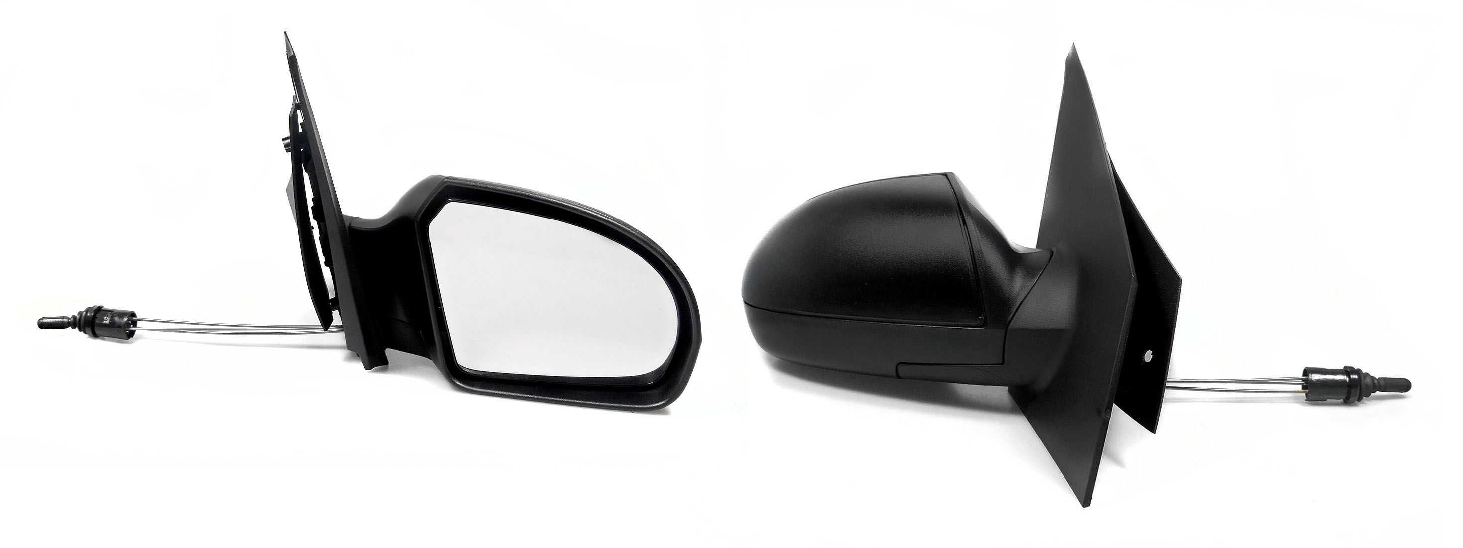 Espejo Der Manual Negro Poroso C/Control Ford Fiesta First 2003 2010