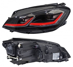 Faro Golf Gti 2018 2019 2020 Leds S/ Reflejante 842 Nzl 250725 Izq