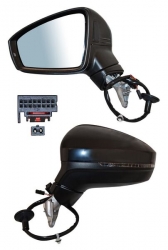 Espejo Tiguan 2020-2021-2022 Elect P/Pint Con Direcc C/Desemp C/Sensor Punto C/Mem C/Luz Inf Ciego 15 Pines Izq