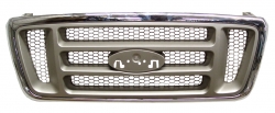 Parrilla Ford Pu 2004 2005 2006 2007 2008 Xl Lobo Cromada Panal Negro